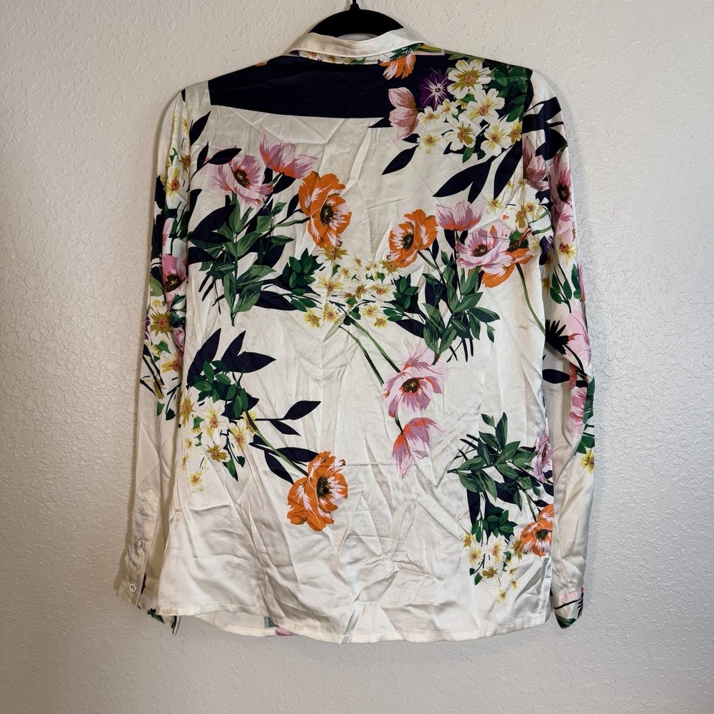 Johnny Was Andrea silk blouse Womens Size XS Mixed Print Boho Classic Eclectic - Picture 3 of 9